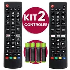 KIT 02 Controle Genérico Para TV LG Compatível Com Smart 4K LED LCD 24 32 40 43 50 55 65 Polegadas