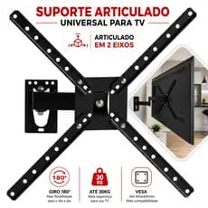 Suporte Bi Articulado Para  TV Smart Parede Painel 14 24 32 43 50 55 60 Polegadas
