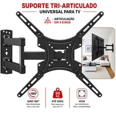 Suporte Articulado Para TV  E Monitor Smart LED LCD 4K Parede Painel 14 24 32 43 50 55 60 Polegadas