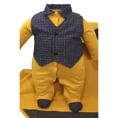 Conjunto Saída Maternidade Leonard Macacão e Colete