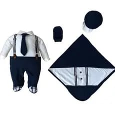 Conjunto Maternidade Ravi com Luvas e Boné