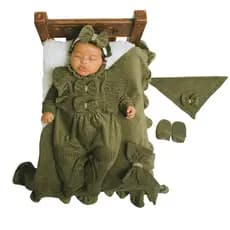 Kit Saída Maternidade Plush com Laços e Naninha
