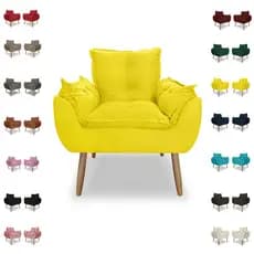 Poltrona Cadeira Decorativa Opala Deluxe Amamentação Resistente Confortável - Trida Moveis