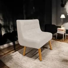 Poltrona Namoradeira Sofá 2 Lugares Sonoma Suede Pés Quadrado kit Sala Decoração - Trida Móveis