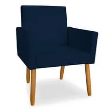 Poltrona Cadeira Nina Pés Palito Suede Premium - Trida Moveis