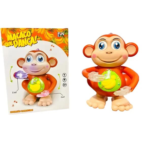 Brinquedo Macaco Dançarino Se Move Com Sons e Luzes Envio em menos de 24 horas!