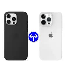 Capinha Silicone Aveludada Cor PRETO BRANCO Para IPhone XR/11/12/13/14/15/16