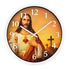 Relógio de Parede Jesus Decoração Religiosa Para Cozinha Sala Jesus Cristo - Ponteiro Silencioso a Pilha