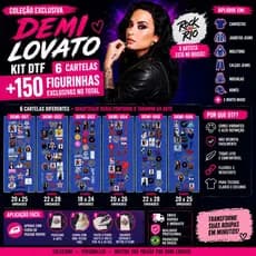 Cartela Demi Lovato  Termocolante Para Personalizar Roupas Rock in Rio