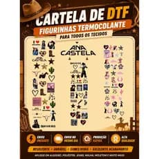 Cartela DTF Termocolante Ana Castela | Figurinhas para Camisetas | Pronta Entrega