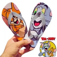 Chinelo Infantil Crianca Menino Sandalia de Dedo Super Heróis ton e jerry juvenil tamanhos 25 ao 36
