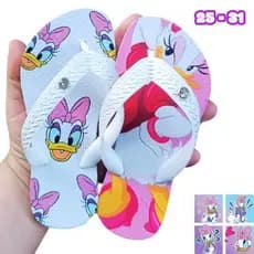 Chinelo Infantil Chinela Sandália de Dedo-Menina- personagem minnie margarida stitch lilo Rosa