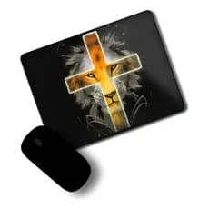 Mousepad Gospel Evangélico Leão Juda Cruz