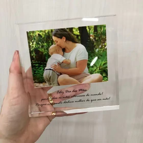 Bloco De Acrílico Personalizado Com Foto
