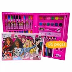 Barbie Girl | Estojo Escolar Infantil Maleta De Pintura 86 Peças Meninas Criança