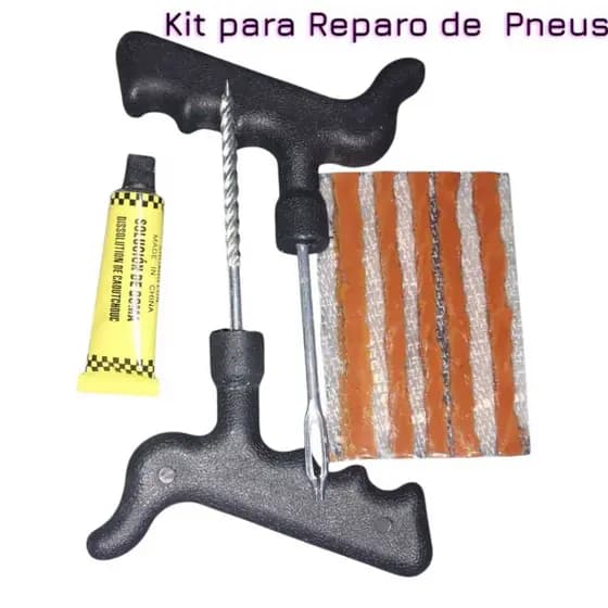 Kit reparo pneu remendo pneu sem câmara Reparo pneu moto carro Ferramenta conserto pneu Kit vulcanização pneu 8 Peças