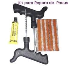 Kit reparo pneu remendo pneu sem câmara Reparo pneu moto carro Ferramenta conserto pneu Kit vulcanização pneu 8 Peças