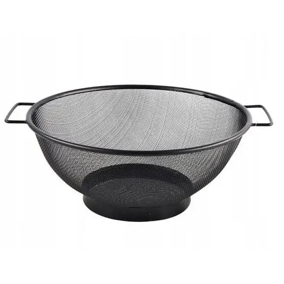 Escorredor Multiuso de Aço Inox Preto – Praticidade e Estilo em Tamanhos 18cm e 22cm