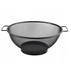 Escorredor Multiuso de Aço Inox Preto – Praticidade e Estilo em Tamanhos 18cm e 22cm