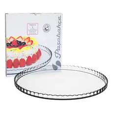 Prato Para Bolo Sobremesas Maxi Patisserie Em Vidro Tortas Frios