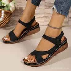 Sudeste Asiático Comércio Exterior Novo Estilo Cor Velcro Sandálias de Sola Grossa Mulheres Transfronteiriça Tamanho Gra