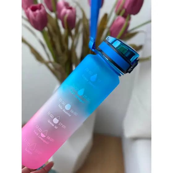 Garrafa Squeeze de Água Fosca Colorida 1L -Runtoo Home&Living Store
