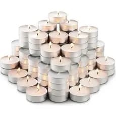 Kit 50/100 Velas Parafina Rechaud C/ Suporte Alumínio Decorativas Dia dos Namorados Surpresa Romantica Decoração b