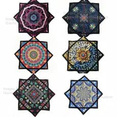 Dapo Flow Flyper Toalha giratória colorida Dapo Star, perfeito para malabarismo e artes de fluxo, portátil e durável