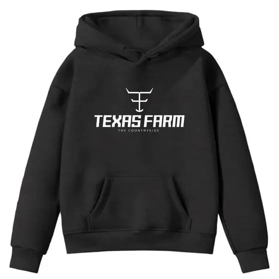 Moletom Infantil Texas USA Agro Country Farm Shopping Lazer Campo Bolso Canguru Capuz - Envio em 24H