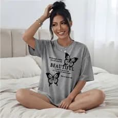 Camiseta Borboleta Beautiful Color Print, Frases, Delicada