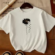 Camiseta Flowers Margarida, Moda Feminina, Tendência, Delicada, Encanto