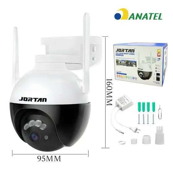 Câmera de segurança inteligente WiFi de lente única 2K 4MP à prova d'água Câmera CCTV de voz