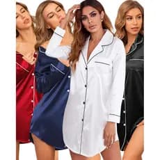 Camisola Chemise Camisão Feminina Americana Afrodite Manga Longa