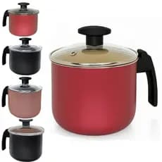 Leiteira Caneco 1,7 Litros Canecão Fervedor Antiaderente Grafite Cereja Vermelho Rose Cobre 14 Cm De CanecaFogão