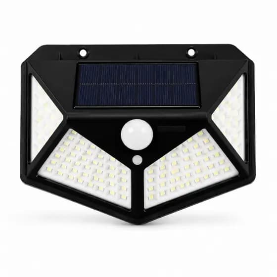 💡LUMINÁRIA SOLAR 100 LEDS COM SENSOR DE MOVIMENTO IP65 | EXTERNA |JARDIM | SEM FIOS | ENERGIA SOLAR