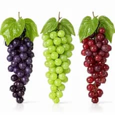 Kit De 01 Até 03 Cachos de Uvas Artificiais Decorativas Realistas para Cozinha Fruteira Mesa Posta