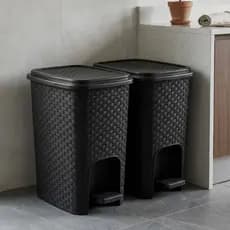 Kit Até 02 Lixeira Banheiro Pedal 7 Litros Plástico Cesto Lixeira Banheiro Lixeira Escritório