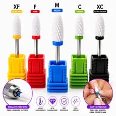 Broca Cerâmica Profissional para Unhas Gel Acrigel Fibra Nail Drill