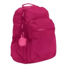 Mochila Pink Nylon 3 Compartimento 2 Bolsos Crinkle - Brw