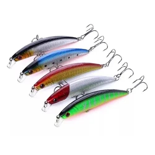28 Kit Com 5 Isca Artificial P/ Pesca Tucunaré Dourado Robalo