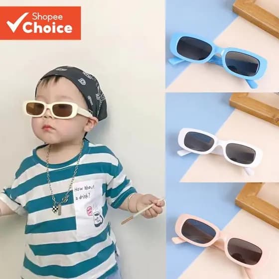 Óculos De Sol Quadrados Retrô Para Bebês UV400 , Lindos Tons Infantis Meninas E Meninos , Viagens Ao Ar Livre Sessão De