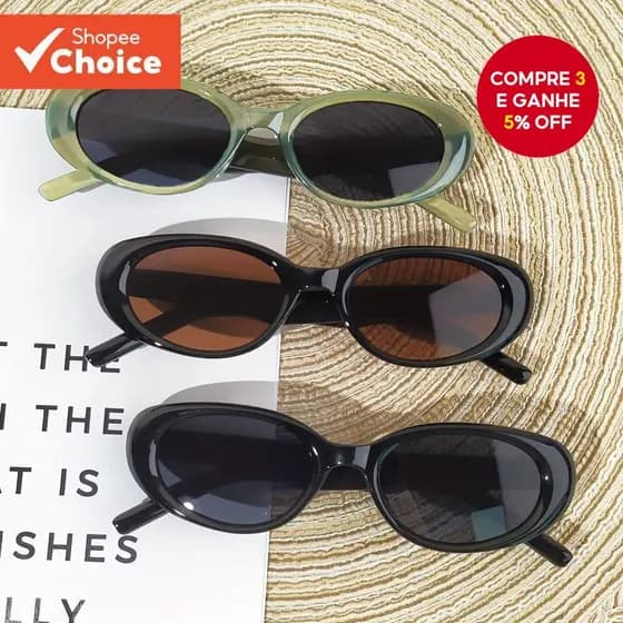 Óculos De Sol Retrô Vintage Pequeno Oval 90s Y2K Na Moda Para Mulheres Homens Estilo Estético
