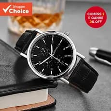 Relógio Digital De Quartzo Para Homens , Minimalista E Elegante Com Pulseira De Couro Presente De Negócios