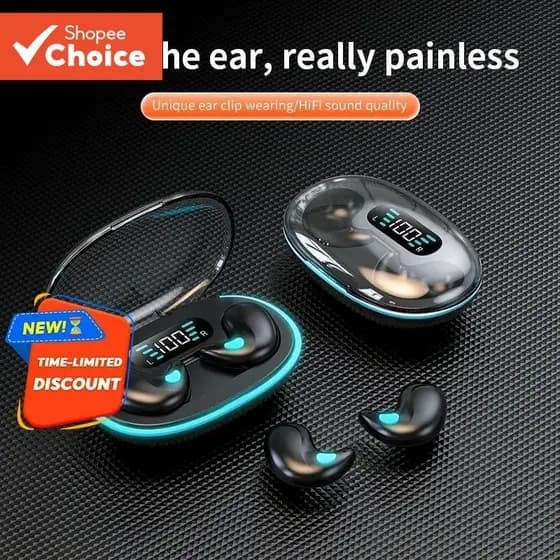 Senbenbao X55 Fones De Ouvido TWS Sleep Fone Sem Fio Bluetooth Display Led Hifi Estéreo Cancelamento De Ruído Esportivo