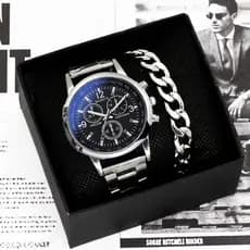 Rel贸gio Masculino Novo Bracelete Original Conjunto De Rel贸gios Masculinos Moda Presentes Em A莽o Inoxid谩vel