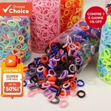 100 Peças Faixas De Cabelo Coloridas Para Meninas Macias Sem Emaranhados Suportes De Rabo De Cavalo Conjunto De Laços In
