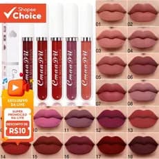 CMaaDu Batom Fosco De 18 Cores À Prova D'água De Longa Duração Copo Antiaderente Maquiagem Valentine Glam Festival Essen