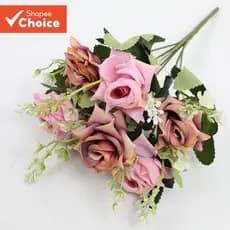 Decoração De Flores De Buquê De Rosas Artificiais Para Mesa De Casamento , Casa , Escritório E Festa