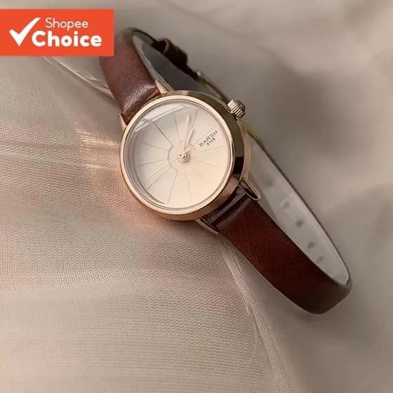 Relógio Feminino Coreano Elegante : Mostrador Pequeno E Pulseira De Couro Requintada Para Elegância Diária