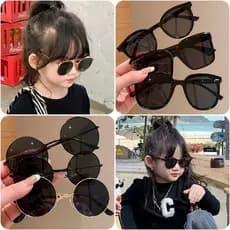 Moda Bebê Preto Óculos De Sol Proteção UV Para Crianças Tons Elegantes Meninos Meninas